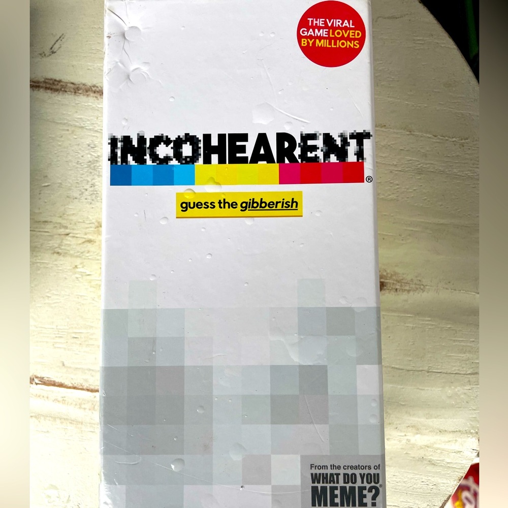 INCOHEARENT Adult party game.